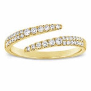 Alexandra Beth Gold Diamond Wrap Ring 5.5